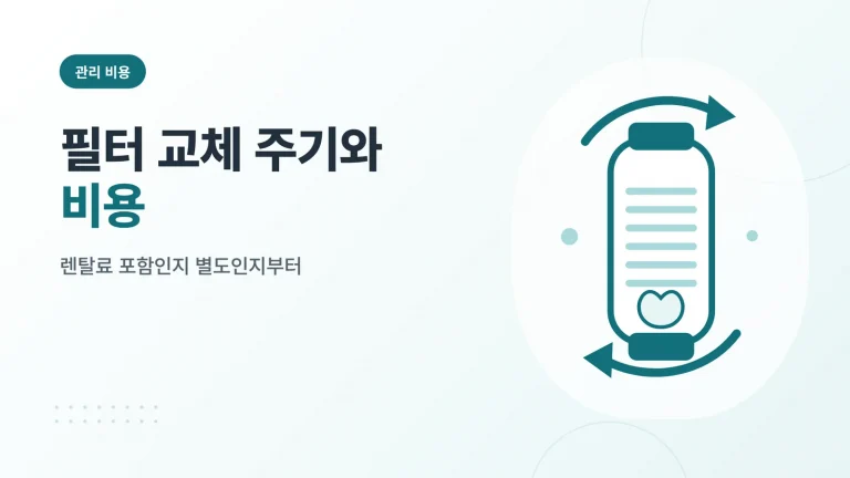 얼음 정수기 필터 교체 주기 비용